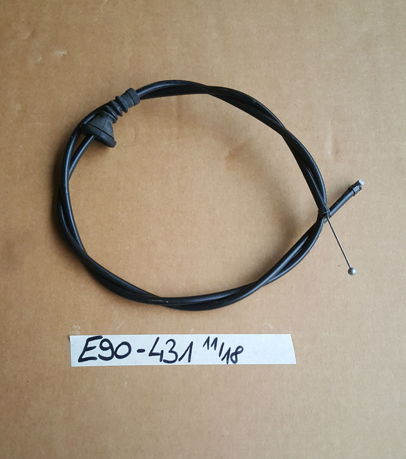 BMW E90 E91 E87 Bowdenzug hinten Betätigung Frontklappe 7184431 Seilzug Haube 