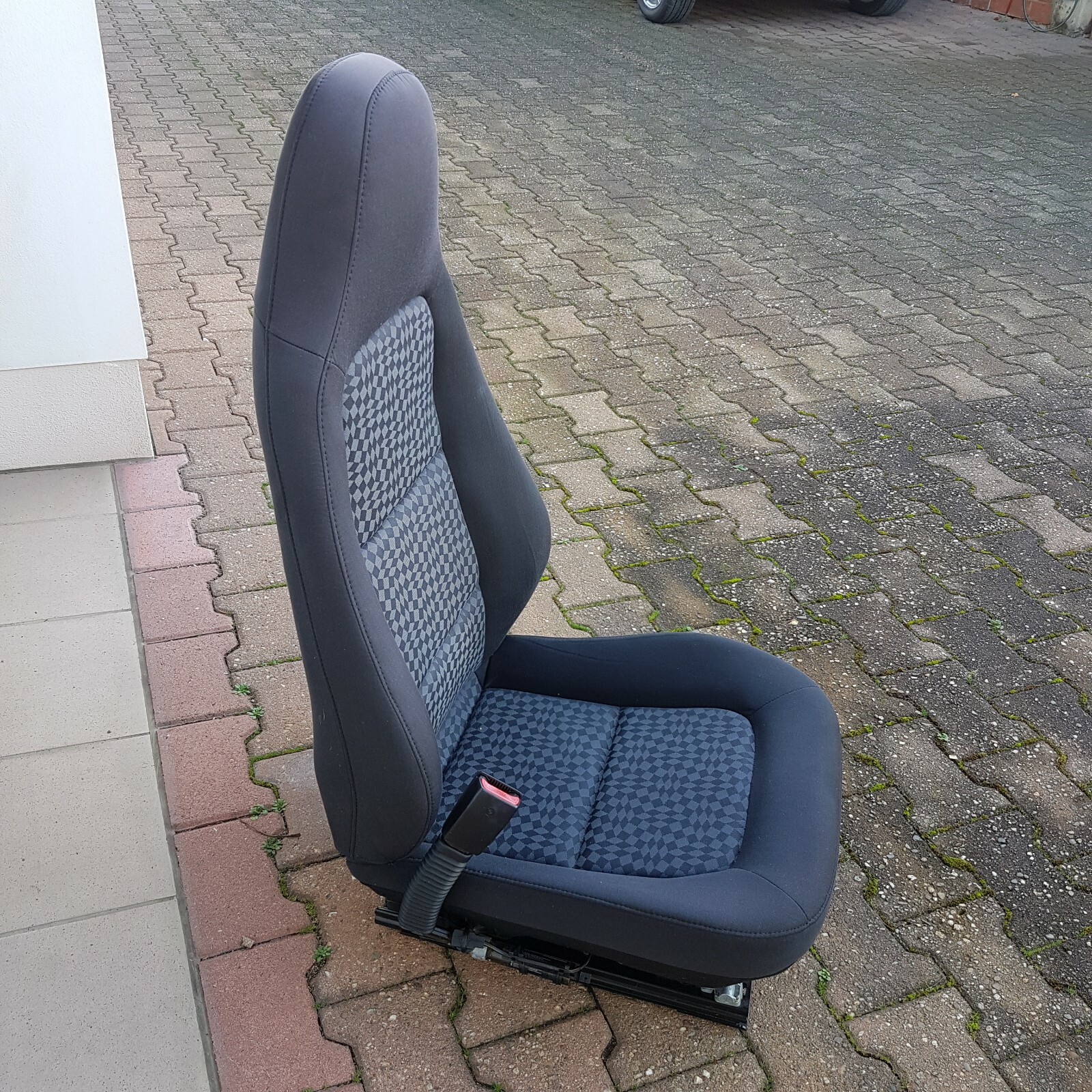 BMW Z3 Roadster Fahrer Stoff Sitz grau schwarz Rückenlehne Gestell ABHOLUNG