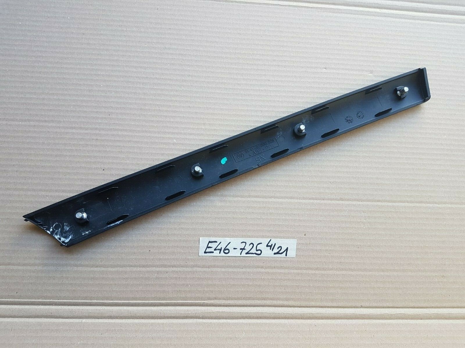 BMW E46 Limo Holz Tür Leiste innen VORNE LINKS Verkleidung schwarz 8200725