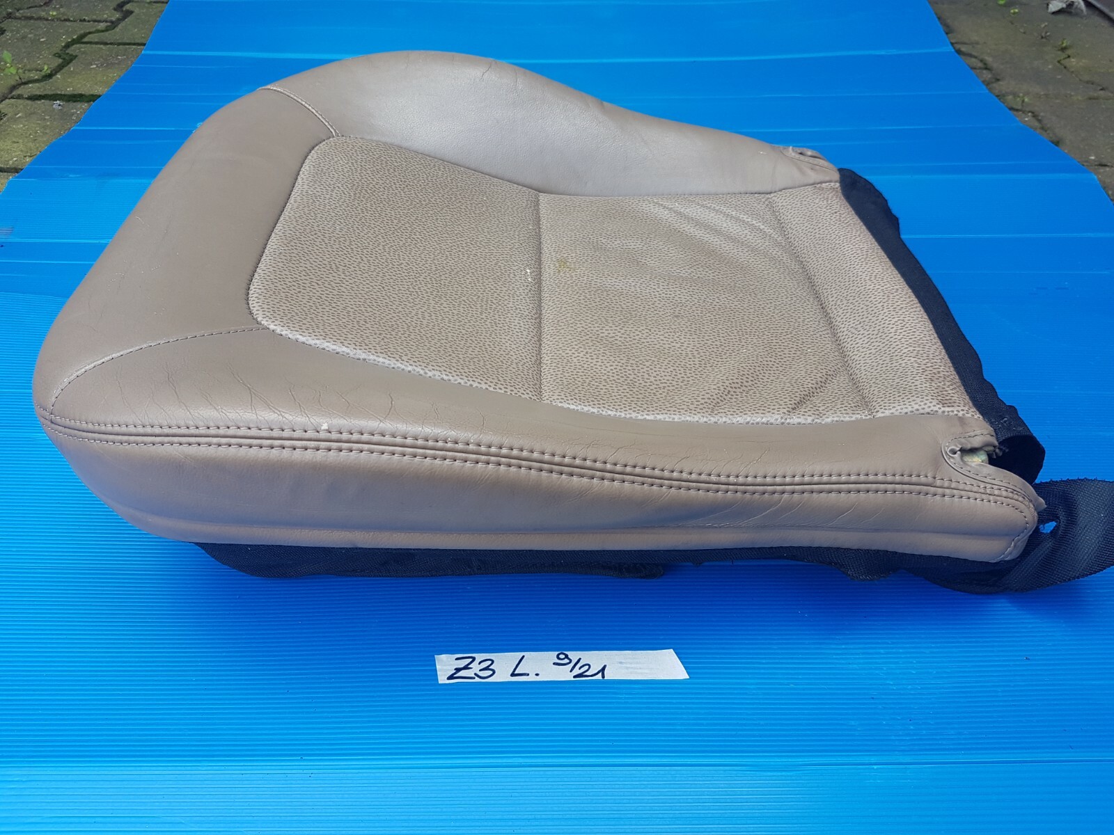 BMW Z3 Fahrer Sitz Unterteil Leder beige Sitzfläche Polster LINKS Reparatur Teil