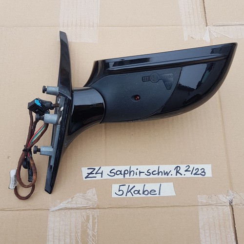 BMW Z4 E85 Seiten Außen Spiegel + Motor RECHTS black saphir schwarz shadow line 