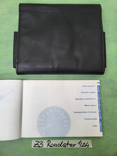 BMW Z3 Roadster Bordmappe Kunst-Leder  Handbuch Betriebsanleitung Englisch