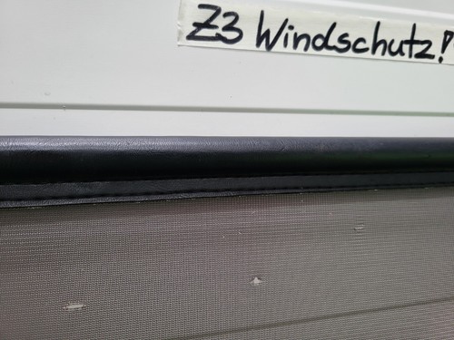 BMW Z3 Roadster Windschott Windschutz Abweiser Wind Stop Netz Löcher ! + Rahmen 