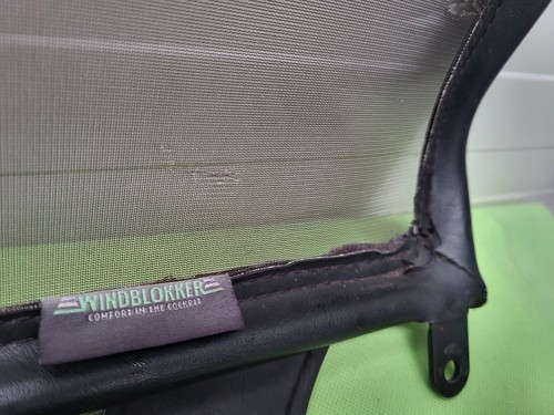 BMW Z3 Roadster Windschott Windschutz Abweiser Wind Stop Netz Löcher ! + Rahmen 