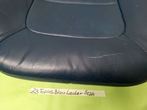 BMW Z3 Roadster Fahrer Sitz Polster Kissen Unterteil Leder Blau OHNE Sitzheizung