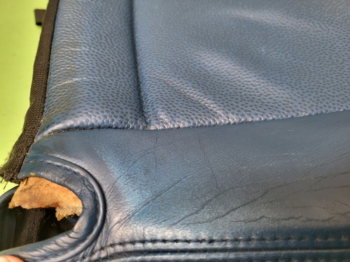 BMW Z3 Roadster Fahrer Sitz Polster Kissen Unterteil Leder Blau OHNE Sitzheizung