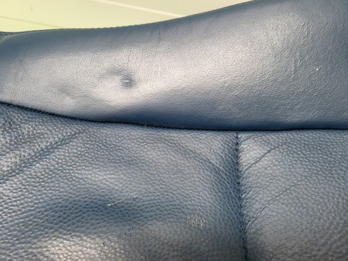 BMW Z3 Roadster Fahrer Sitz Polster Kissen Unterteil Leder Blau OHNE Sitzheizung