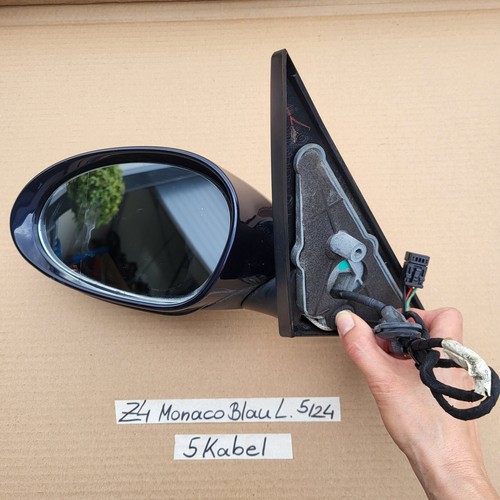 BMW  Z4 E85 E86 Seiten Außen Spiegel rechts ODER links Monaco blau A35 ABHOLUNG