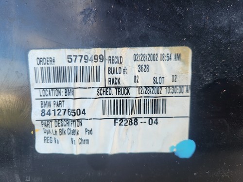 BMW Z3 Tür Verkleidung Leder Schwarz LINKS + Griff + Chrom Leiste Airbag-Klappe