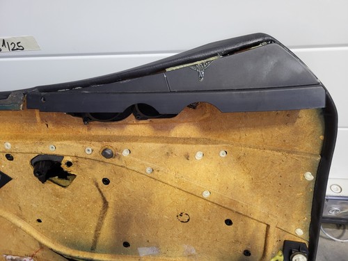 BMW Z3 Tür Verkleidung Leder Schwarz RECHTS + Griff + Chrom Leiste Airbag-Klappe