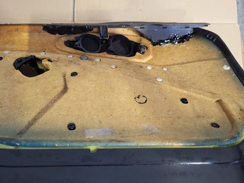 BMW Z3 Tür Verkleidung Leder Schwarz RECHTS + Griff + Chrom Leiste Airbag-Klappe