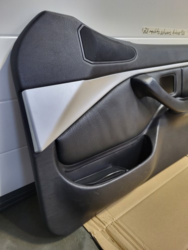 BMW Z3 Tür Verkleidung Leder Schwarz RECHTS + Griff + Chrom Leiste Airbag-Klappe