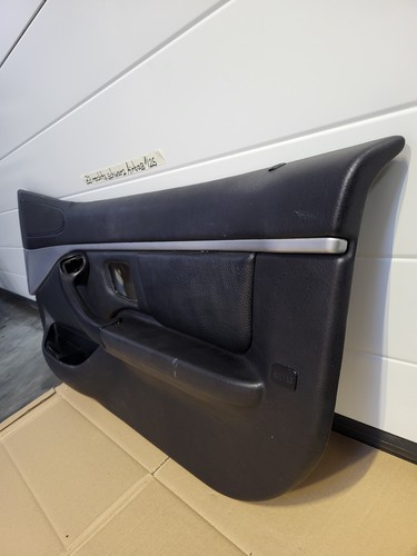 BMW Z3 Tür Verkleidung Leder Schwarz RECHTS + Griff + Chrom Leiste Airbag-Klappe