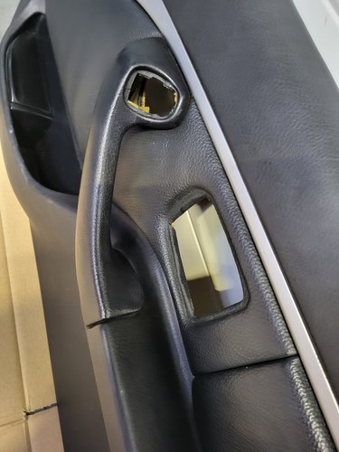 BMW Z3 Tür Verkleidung Leder Schwarz RECHTS + Griff + Chrom Leiste Airbag-Klappe