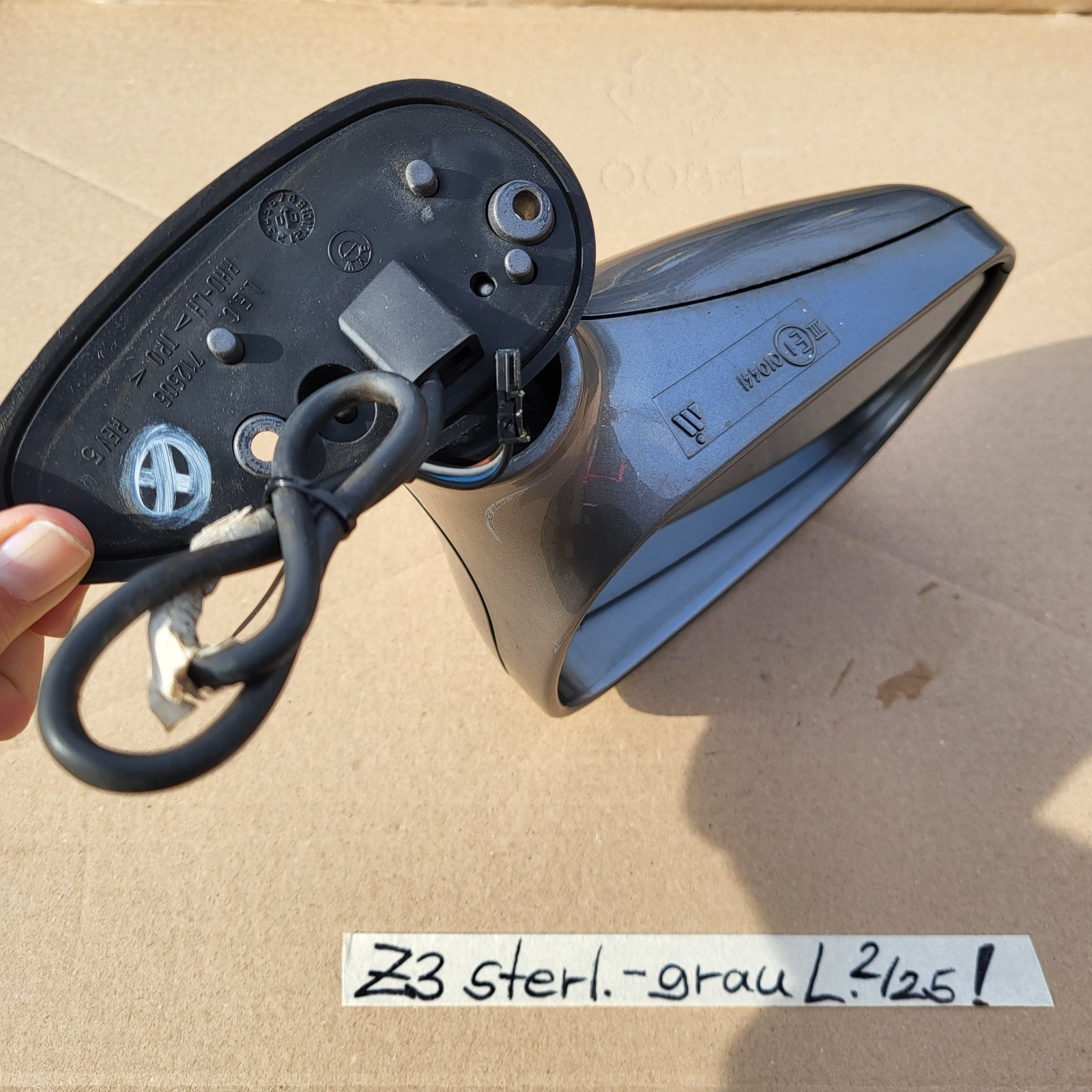 BMW Z3 Roadster Coupe Seiten Außen Spiegel LINKS sterling Grau Metallic RHD