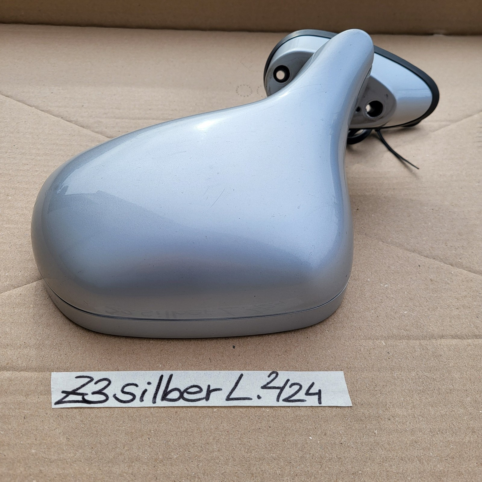 BMW Z3 Roadster Seiten Außen Spiegel Glas + Motor LINKS Titan Silber Metallic 