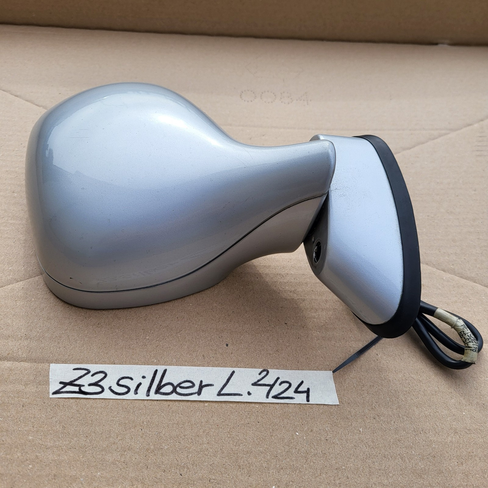 BMW Z3 Roadster Seiten Außen Spiegel Glas + Motor LINKS Titan Silber Metallic 