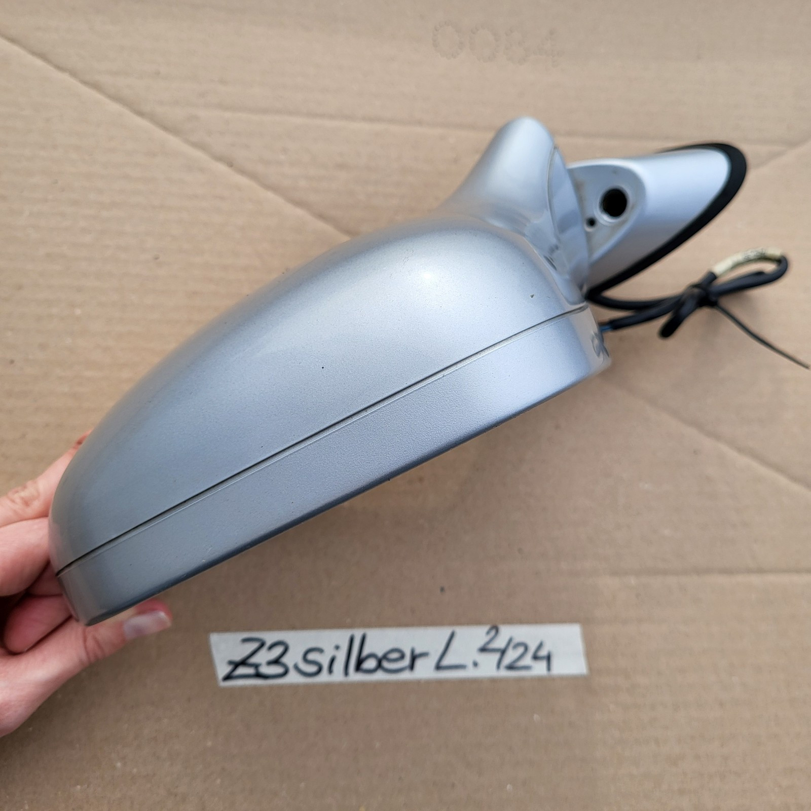 BMW Z3 Roadster Seiten Außen Spiegel Glas + Motor LINKS Titan Silber Metallic 