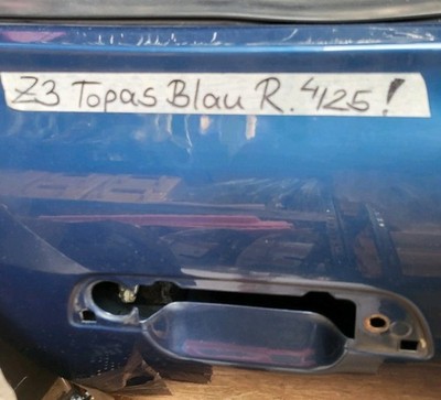 BMW Z3 Roadster Beifahrer Tür RECHTS Blau Topas Blau Kratzer Dellen ABHOLUNG 