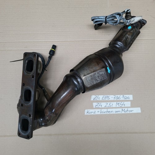 BMW Z4 E85 Katalysator hinten Abgas Krümmer kurz 7516736 Auspuff M54 Motor 2,5i