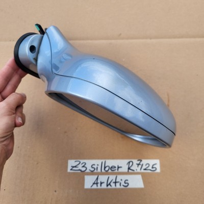 BMW Z3 Roadster Seiten Außen Spiegel Glas + Motor RECHTS Arktis Silber Metallic 