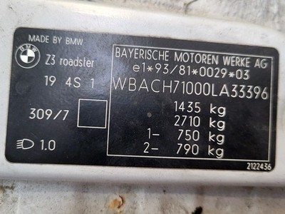 Motorhaube BMW Z3 Roadster Coupe Frontklappe Haube Silber Metallic ABHOLUNG !!