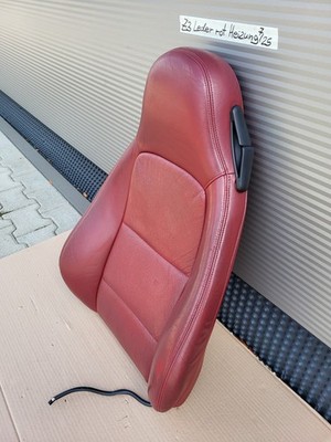 BMW Z3 Roadster Fahrer Sitz Oberteil Leder rot Rückenlehne Polster Sitzheizung 