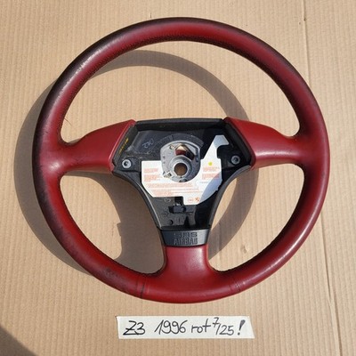 BMW E31 E34 E36 E39 Z3 Lenkrad 1093354 Leder Lenker Rot + Fahrer Airbagmodul