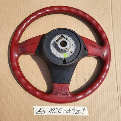 BMW E31 E34 E36 E39 Z3 Lenkrad 1093354 Leder Lenker Rot + Fahrer Airbagmodul