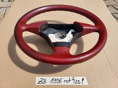 BMW E31 E34 E36 E39 Z3 Lenkrad 1093354 Leder Lenker Rot + Fahrer Airbagmodul