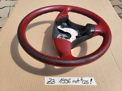 BMW E31 E34 E36 E39 Z3 Lenkrad 1093354 Leder Lenker Rot + Fahrer Airbagmodul