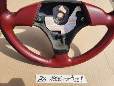 BMW E31 E34 E36 E39 Z3 Lenkrad 1093354 Leder Lenker Rot + Fahrer Airbagmodul