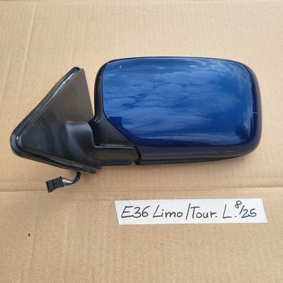 BMW E36 Limousine Touring Außen Seiten Spiegel Blau + Motor OHNE Spiegelglas