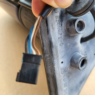 BMW E36 Limousine Touring Außen Seiten Spiegel Blau + Motor OHNE Spiegelglas