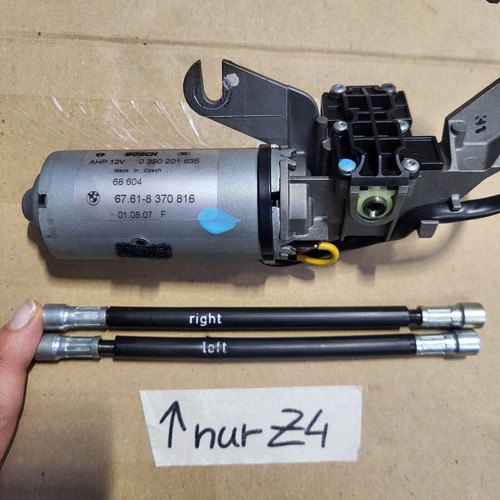 BMW Z4 E85 E36 E46 Cabrio Verdeck Motor 8370816 Dach Antrieb Verriegelung VORNE