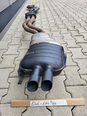 BMW E46 Auspuff Endschalldämpfer Endtopf + Mittelschalldämpfer 7502674 ABHOLUNG