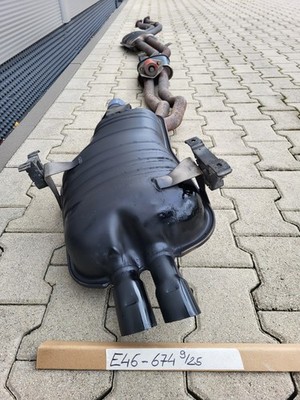 BMW E46 Auspuff Endschalldämpfer Endtopf + Mittelschalldämpfer 7502674 ABHOLUNG