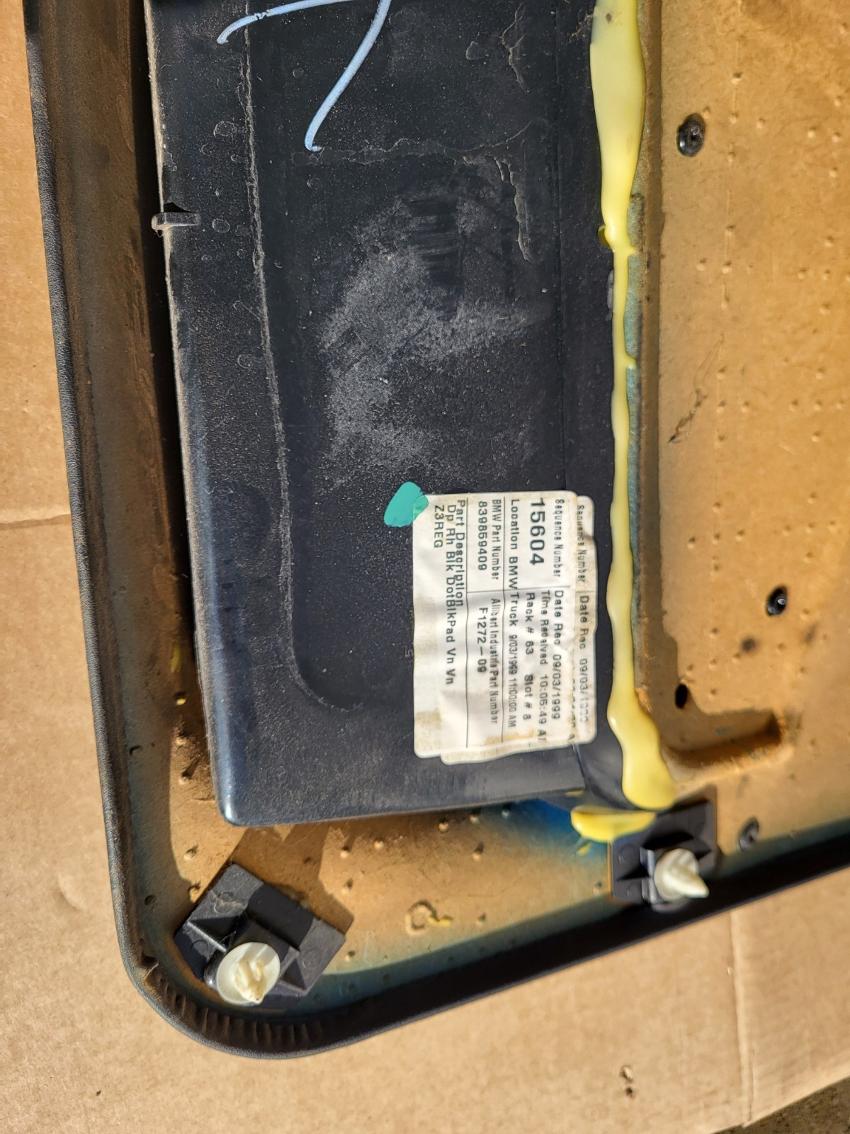 BMW Z3 Roadster  Tür Verkleidung Leder Dot Schwarz RECHTS + Tür Griff