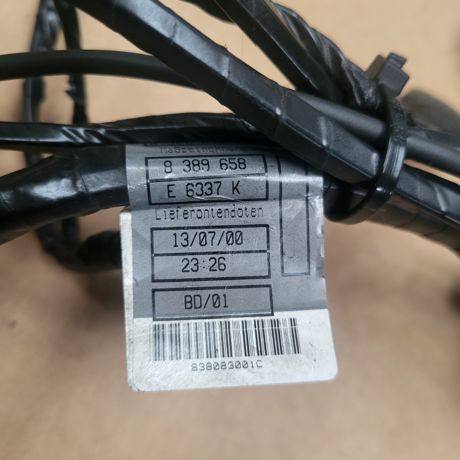 BMW Z3 Roadster Beifahrer Tür Kabelbaum  Kabel Seiten Airbag Stecker RECHTS