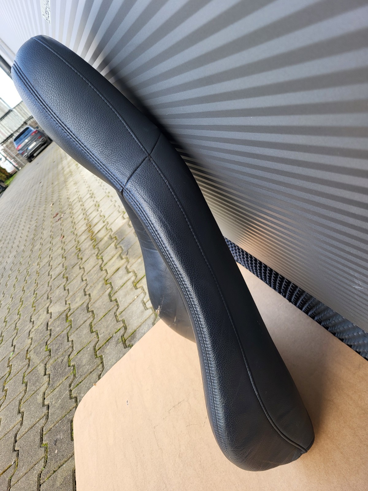 BMW Z3 Roadster Bei Fahrer Sitz Oberteil Lehne Leder Bezug schwarz RECHTS