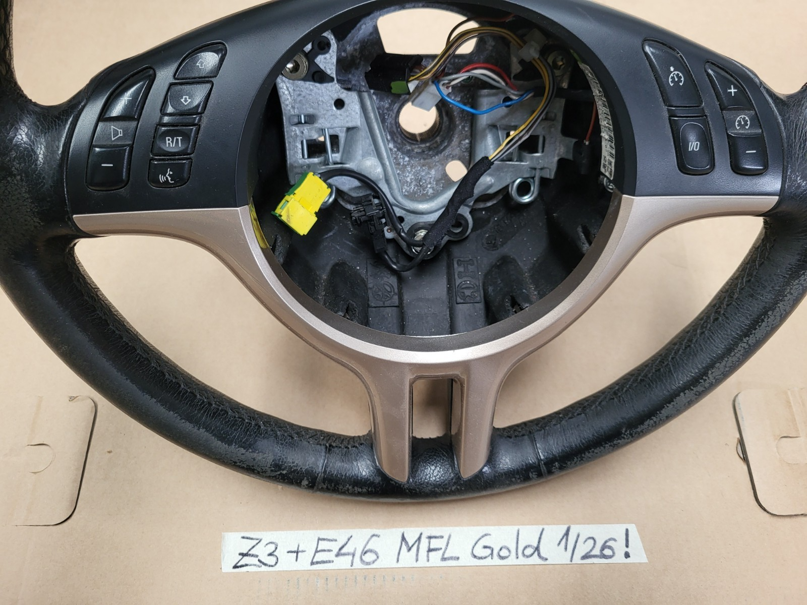 BMW Z3 Facelift E46 E39 MFL Sportlenkrad Leder Lenker Sport Lenkrad gold 6753527