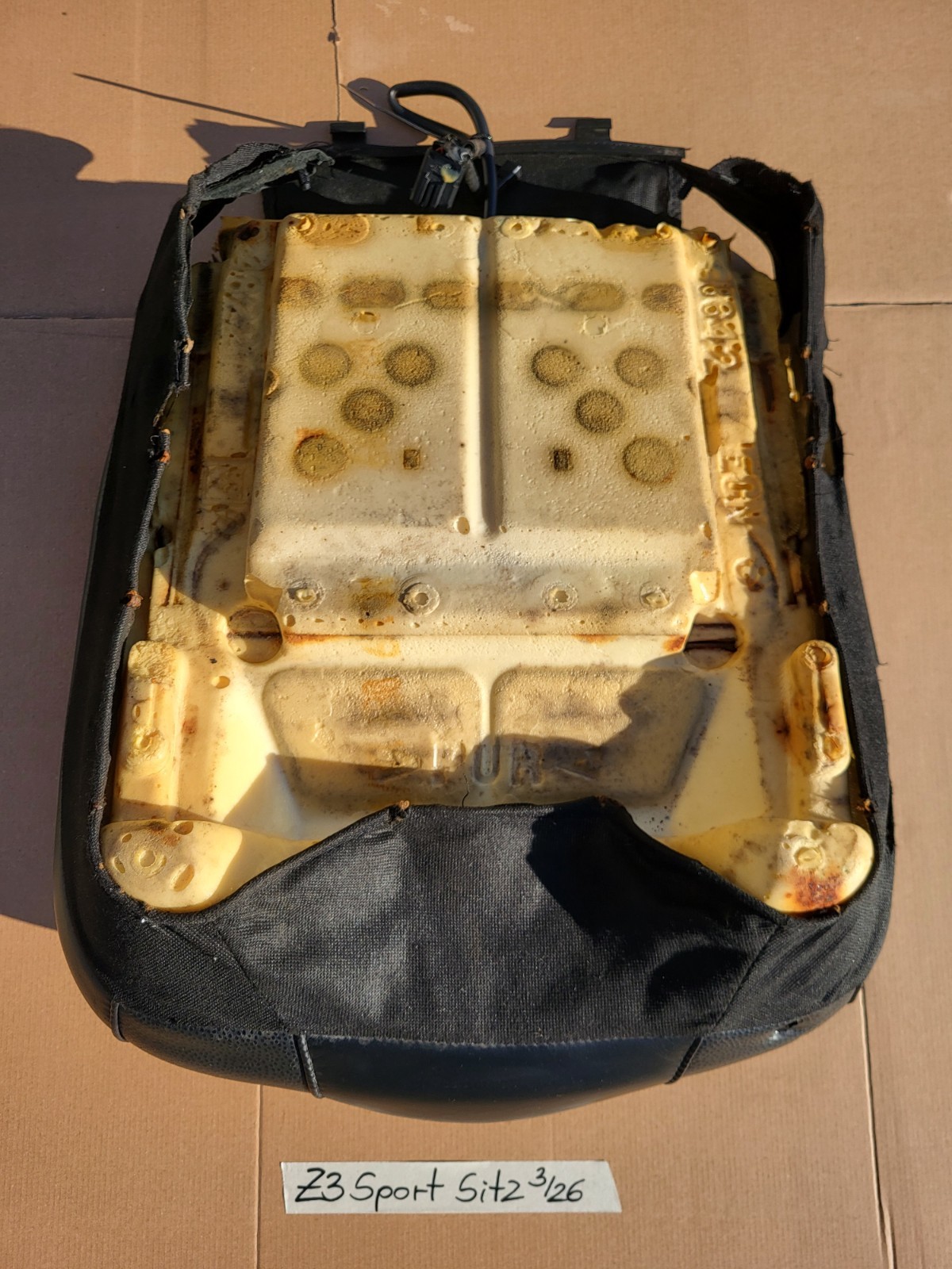 BMW Z3 Roadster Fahrer Sport Sitz Unterteil Leder Oregon Dot schwarz Sitzheizung