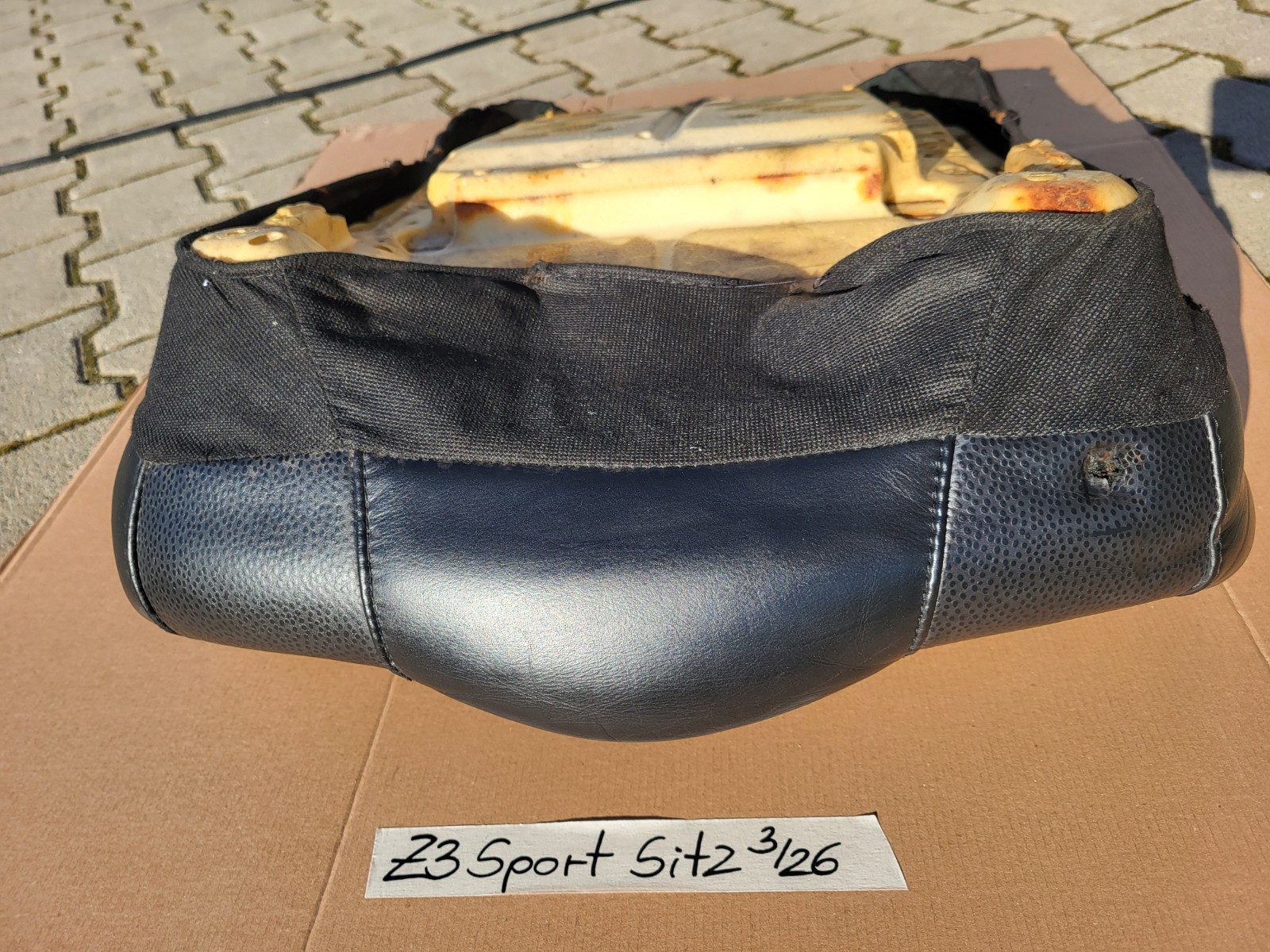 BMW Z3 Roadster Fahrer Sport Sitz Unterteil Leder Oregon Dot schwarz Sitzheizung