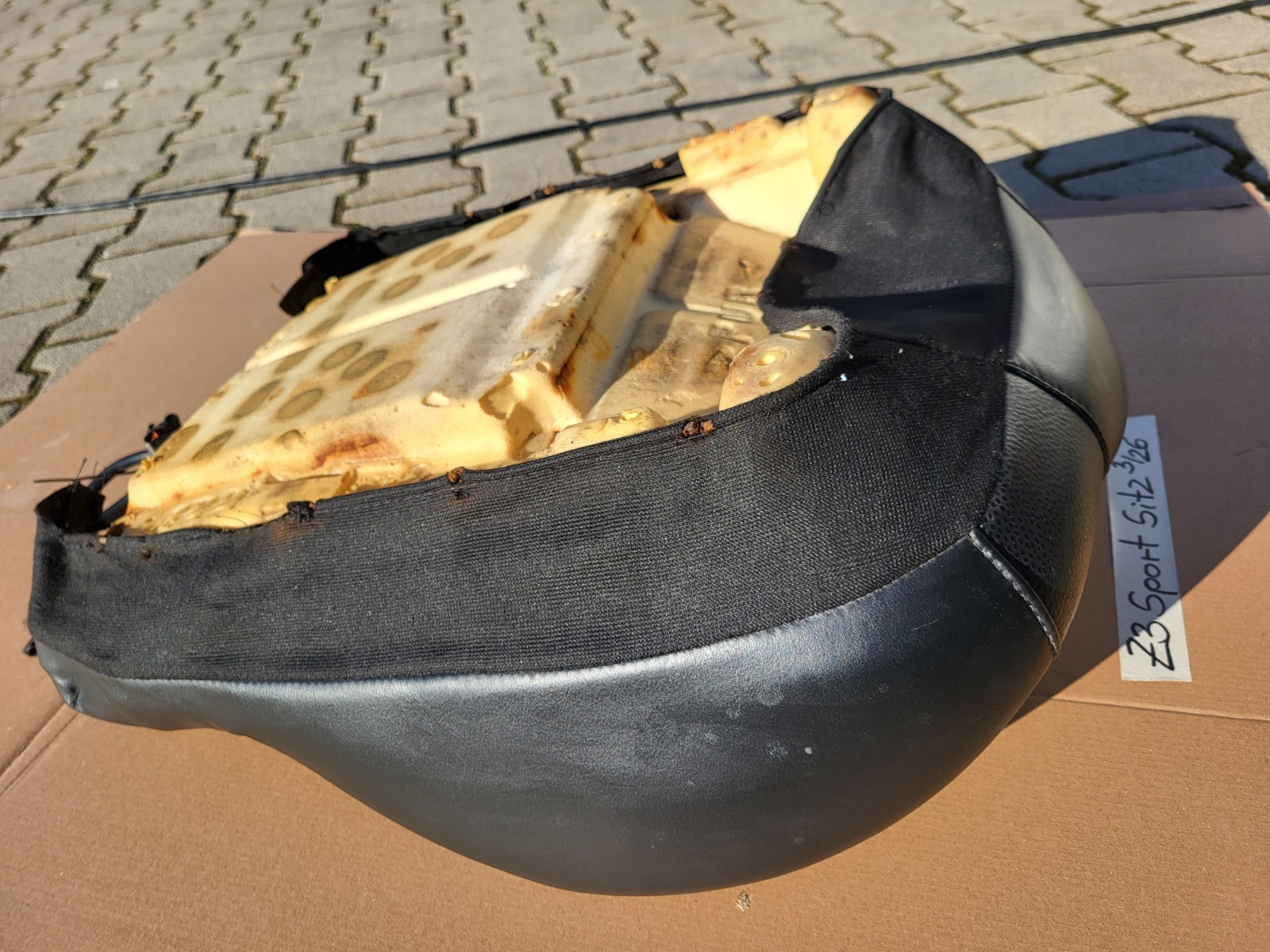 BMW Z3 Roadster Fahrer Sport Sitz Unterteil Leder Oregon Dot schwarz Sitzheizung