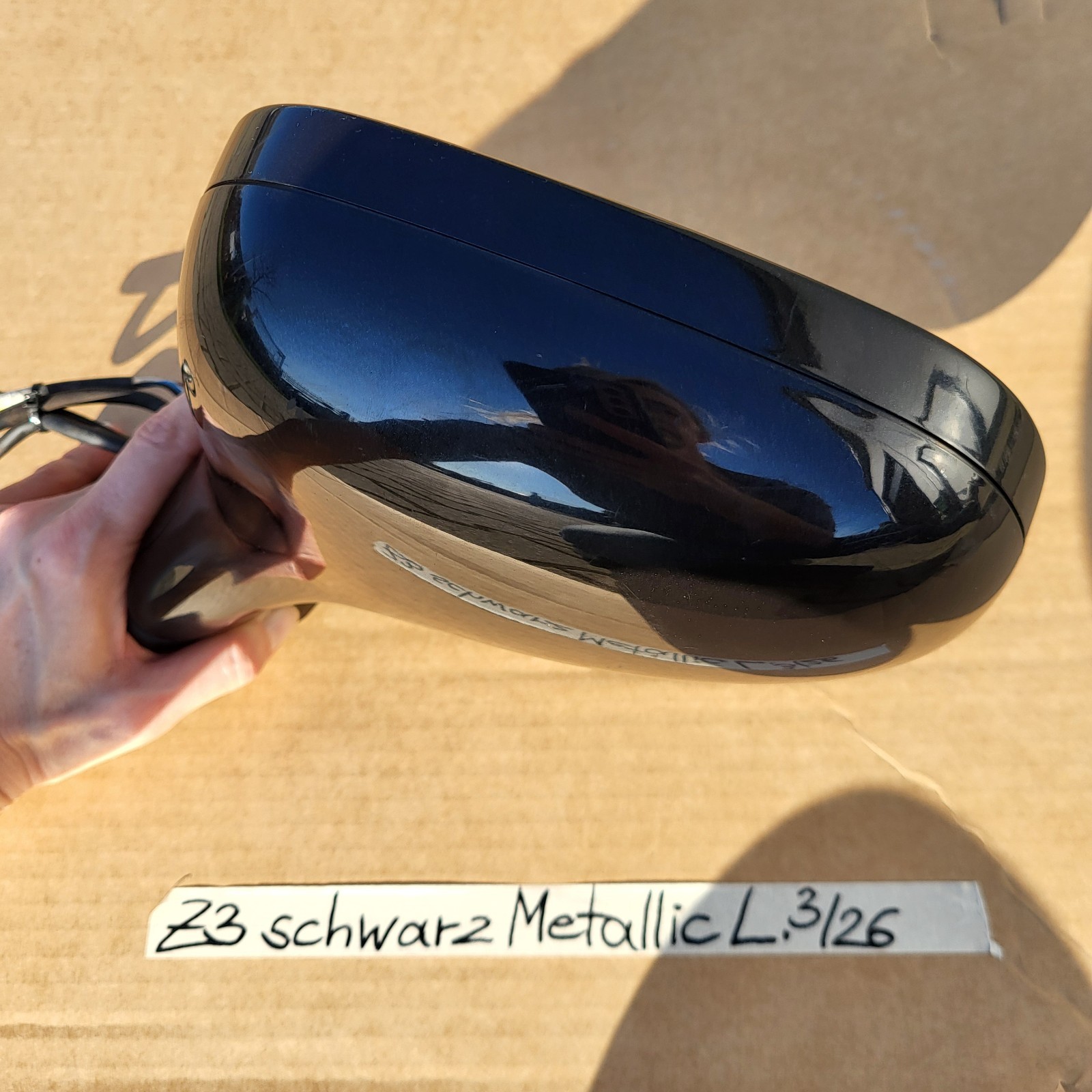 BMW Z3 Roadster + Coupe Seiten Außen Spiegel Glas Motor LINKS Schwarz Metallic