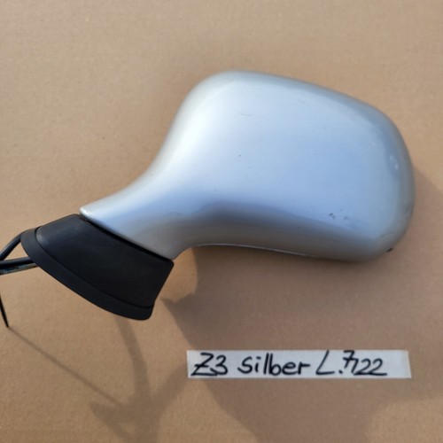 BMW Z3 Roadster Seiten Außen Spiegel Glas + Motor LINKS Titan Silber Metallic 