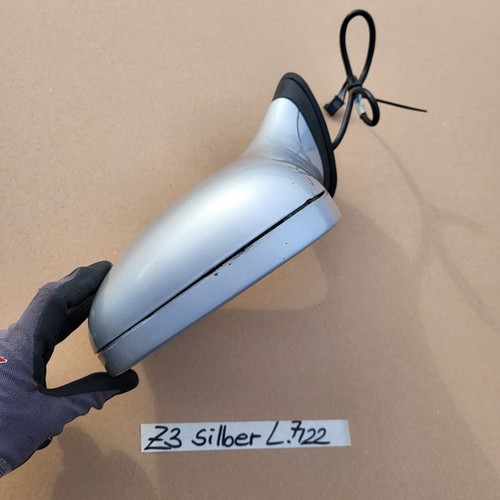 BMW Z3 Roadster Seiten Außen Spiegel Glas + Motor LINKS Titan Silber Metallic 