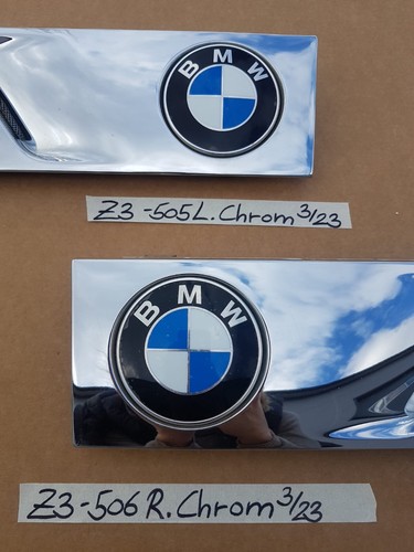 BMW Z3 Lufteinlass Ki​emen Ziergitter Motorhaube Chrom Silber RECHTS  LINKS
