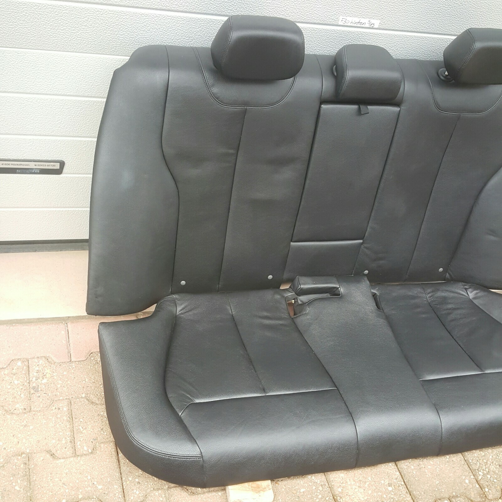 BMW F30 Limousine Rückbank  Rücksitzbank Leder Sitz HINTEN schwarz ABHOLUNG