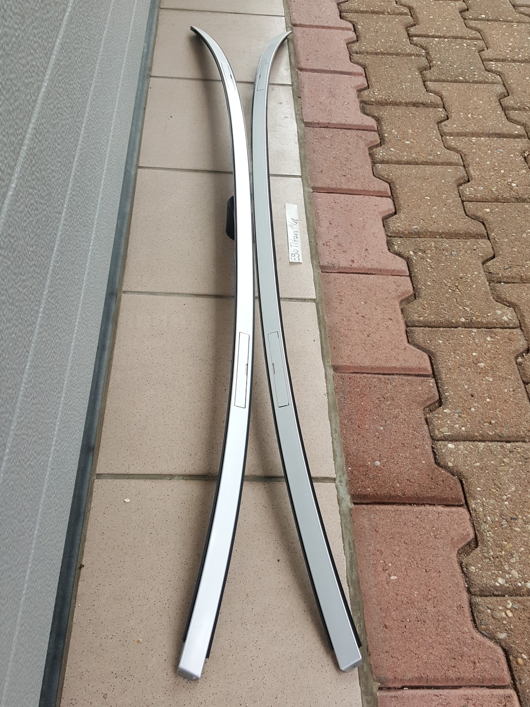 BMW E90 Dach Leiste Dachleisten Zierleisten Dachreling Titan Silber ABHOLUNG